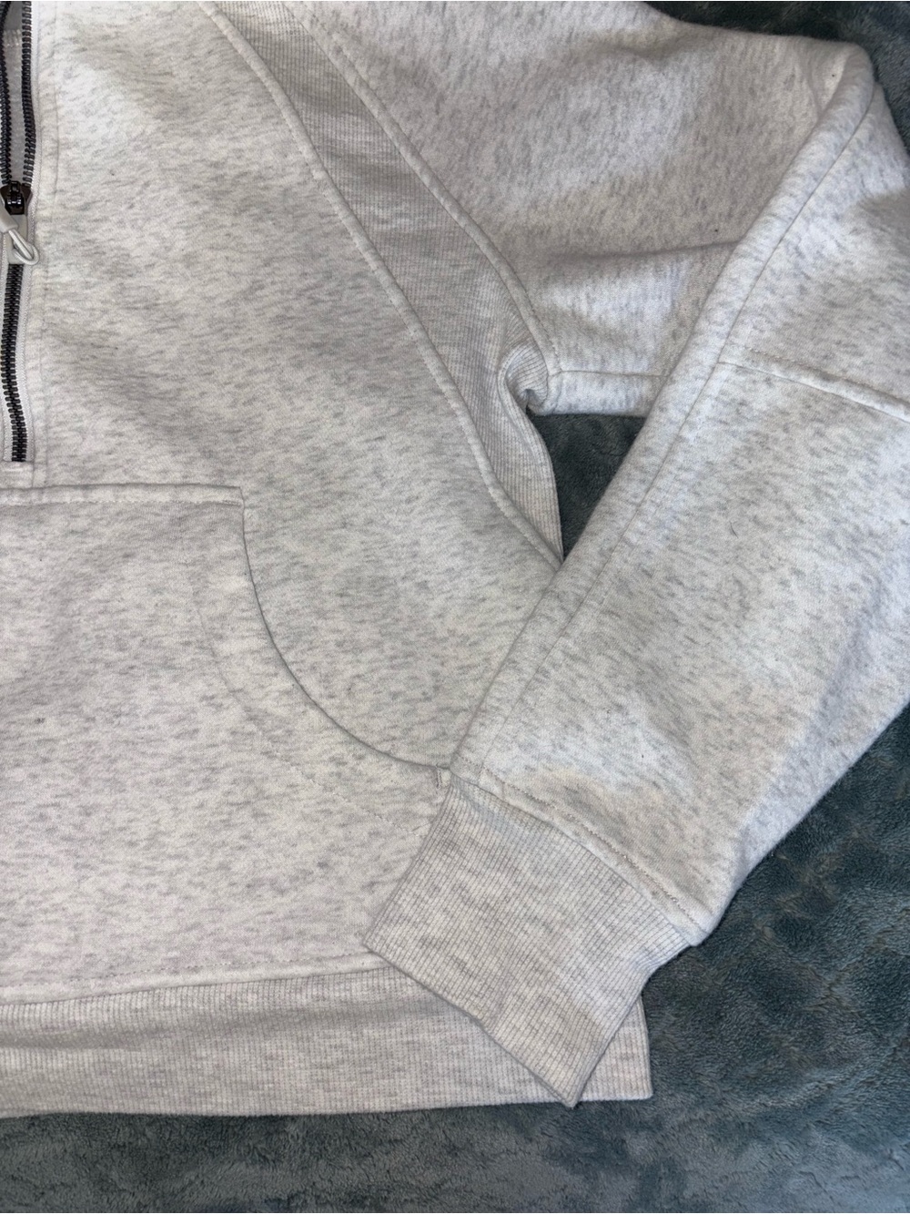 Light Heather Gray Quarter-Zip Pullover - Picture 2 of 4